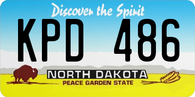 ND license plate KPD486