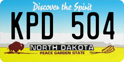 ND license plate KPD504