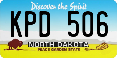 ND license plate KPD506