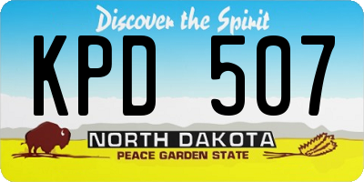 ND license plate KPD507