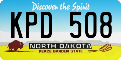 ND license plate KPD508