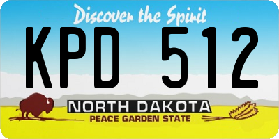 ND license plate KPD512