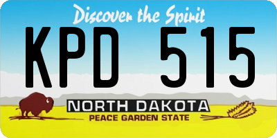 ND license plate KPD515