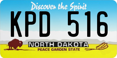 ND license plate KPD516