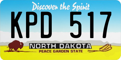 ND license plate KPD517