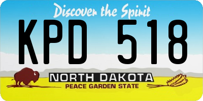 ND license plate KPD518