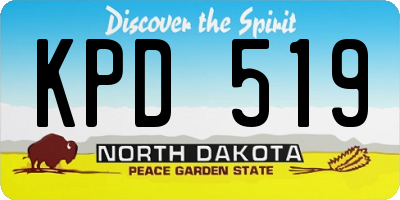 ND license plate KPD519