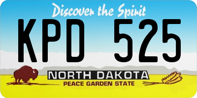 ND license plate KPD525