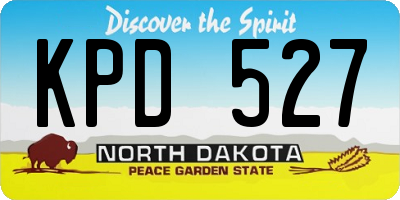 ND license plate KPD527