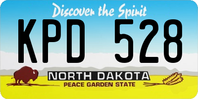 ND license plate KPD528