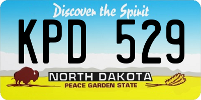 ND license plate KPD529