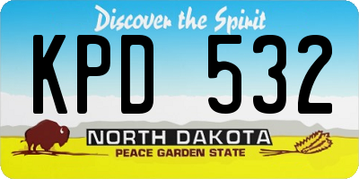 ND license plate KPD532