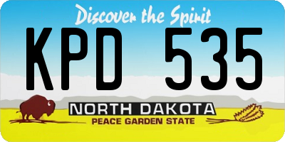 ND license plate KPD535