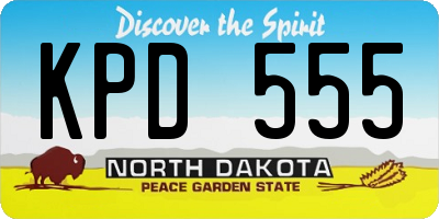 ND license plate KPD555