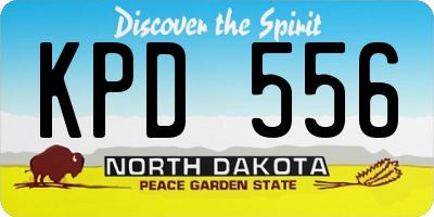 ND license plate KPD556