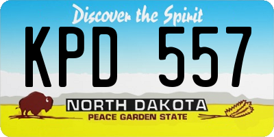 ND license plate KPD557