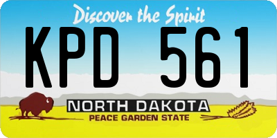 ND license plate KPD561