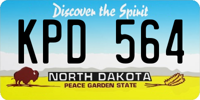ND license plate KPD564