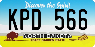 ND license plate KPD566