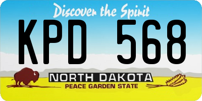 ND license plate KPD568