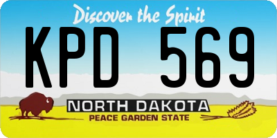 ND license plate KPD569