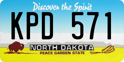 ND license plate KPD571