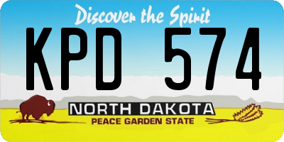 ND license plate KPD574