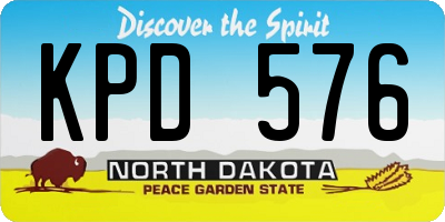 ND license plate KPD576
