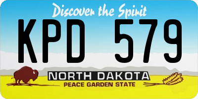 ND license plate KPD579