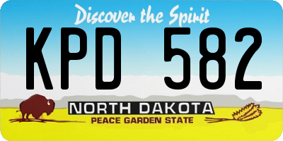 ND license plate KPD582