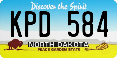 ND license plate KPD584
