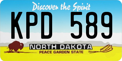 ND license plate KPD589