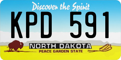 ND license plate KPD591