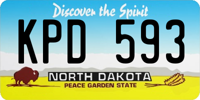 ND license plate KPD593