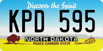 ND license plate KPD595