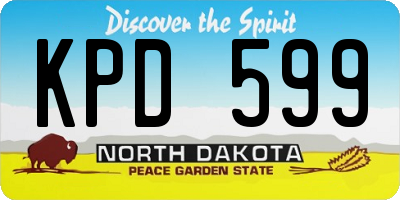 ND license plate KPD599