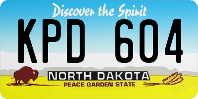 ND license plate KPD604