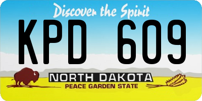 ND license plate KPD609