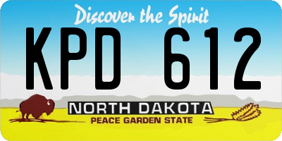 ND license plate KPD612