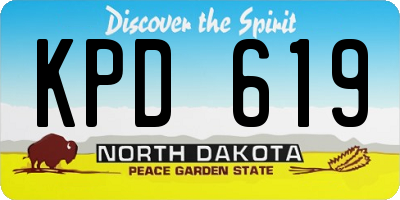 ND license plate KPD619