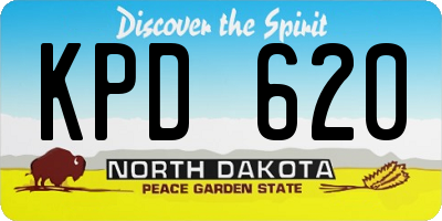 ND license plate KPD620