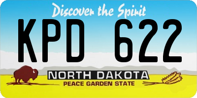 ND license plate KPD622