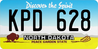 ND license plate KPD628