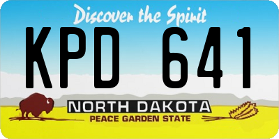 ND license plate KPD641