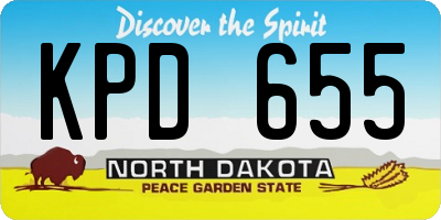 ND license plate KPD655