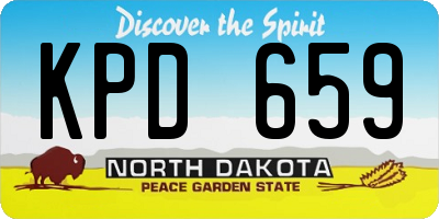 ND license plate KPD659