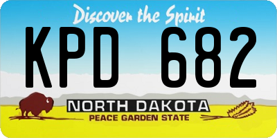 ND license plate KPD682