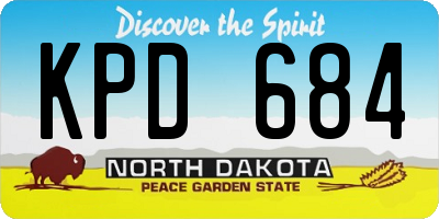 ND license plate KPD684