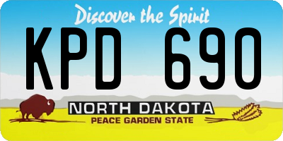 ND license plate KPD690