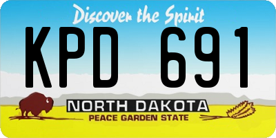 ND license plate KPD691